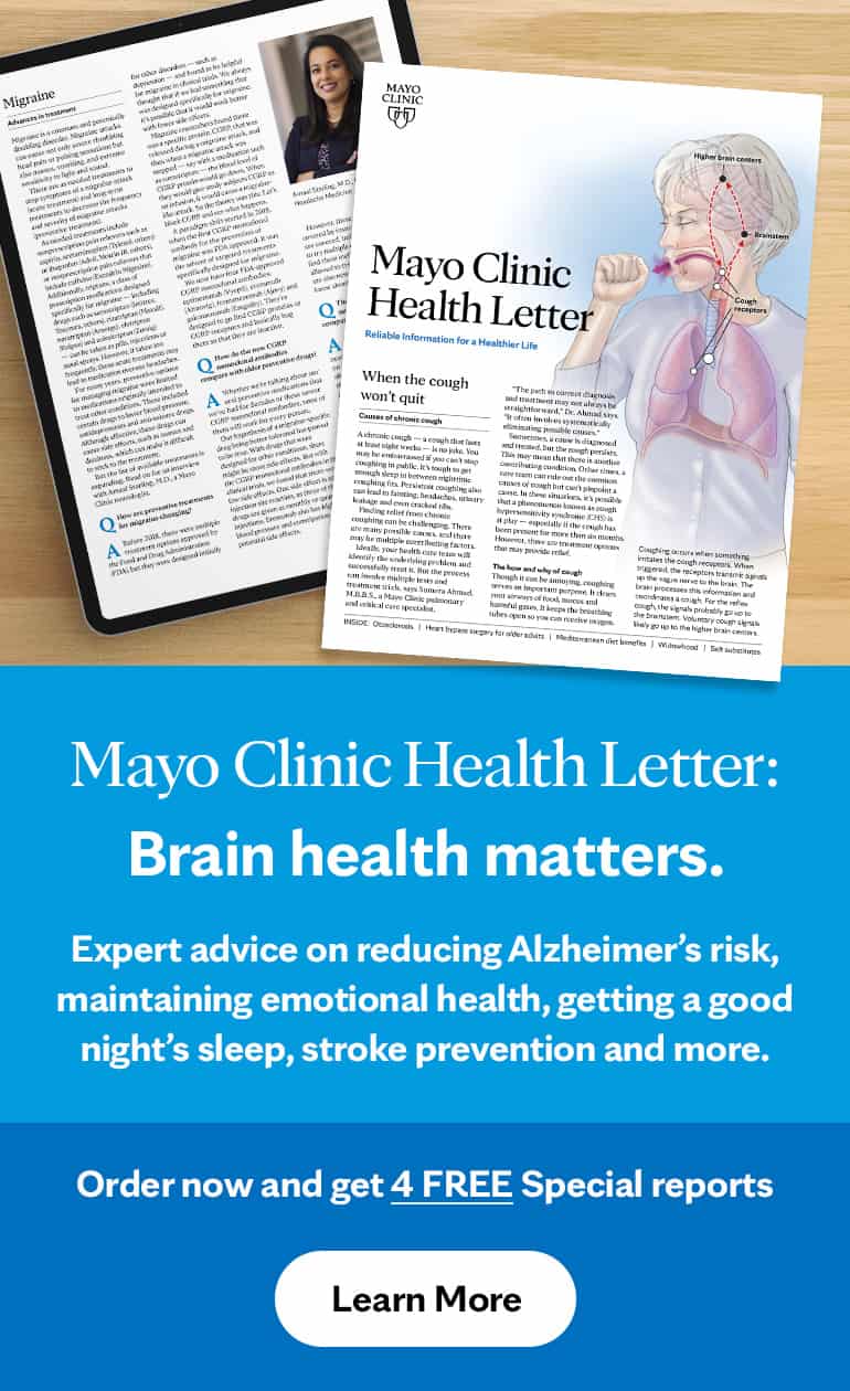 Health letter banner for a healthy brain