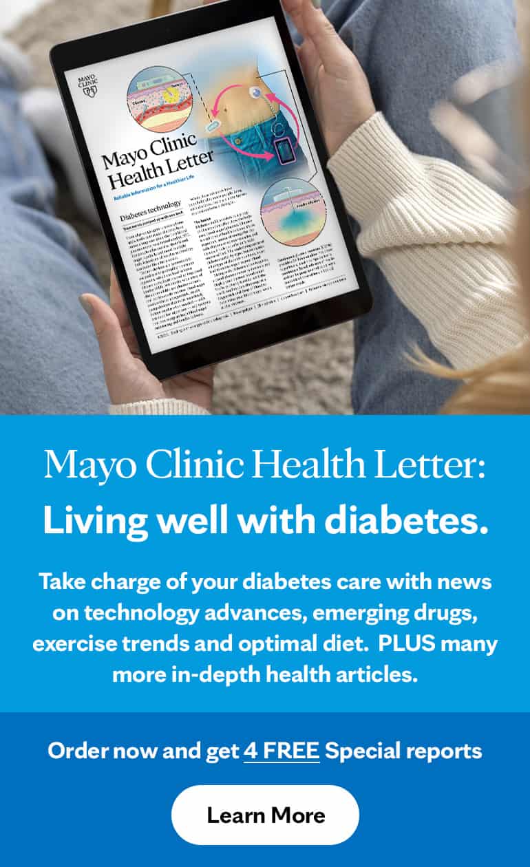 Health letter banner for diabetes